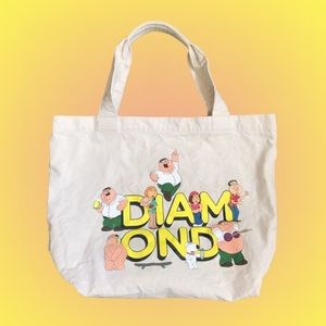 Diamond supply company canvas tote bag family guy